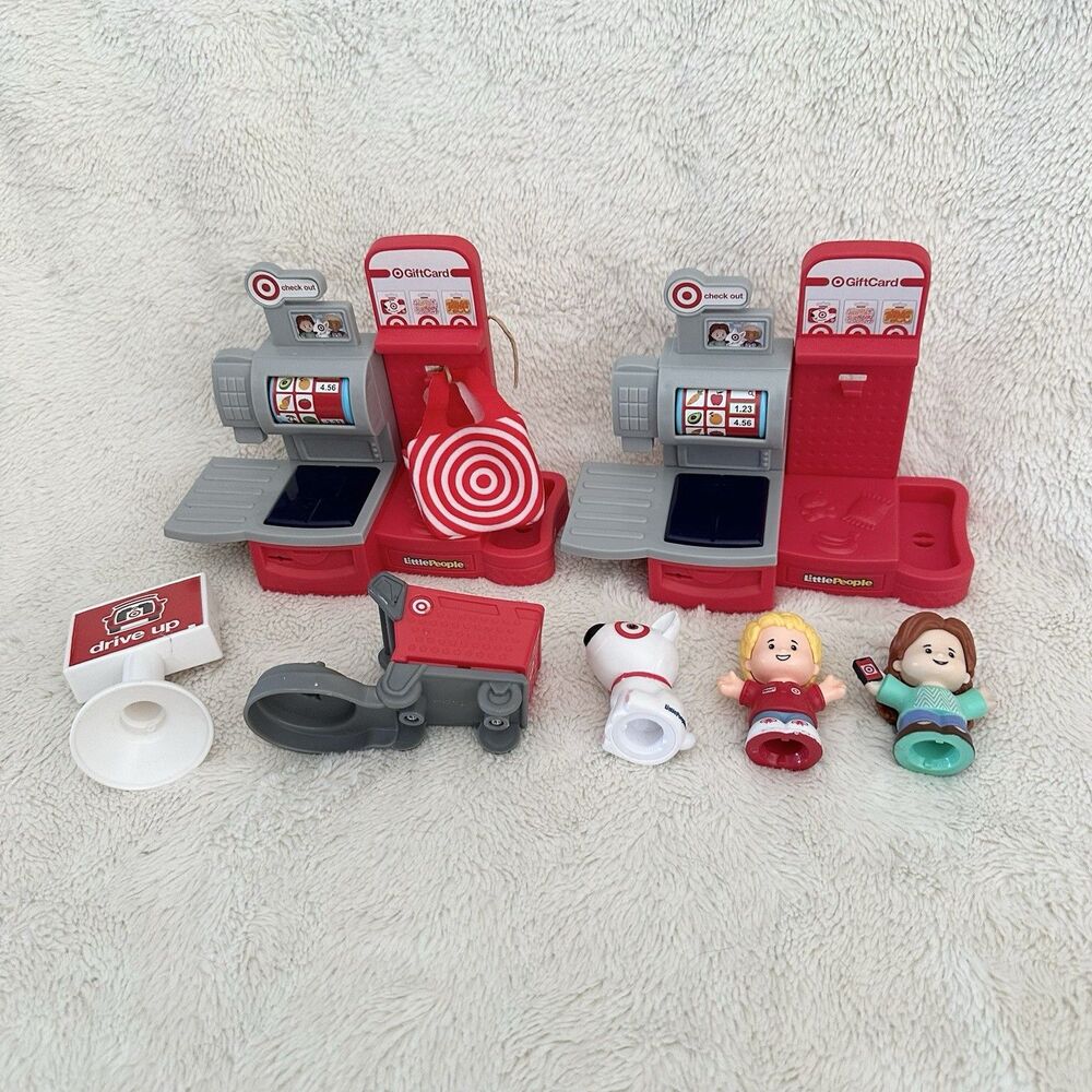 Fisher Price Little People Target Run Playset Dog Scanner Pretend Play Lot